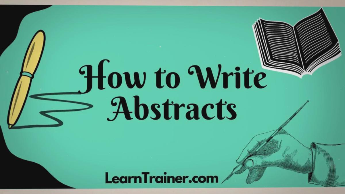 How to write abstract for poster presentation
