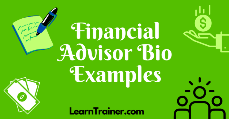 Cfo Bio Examples Powerful Instructor Bio Examples That Highlight Your Teaching Skills ...