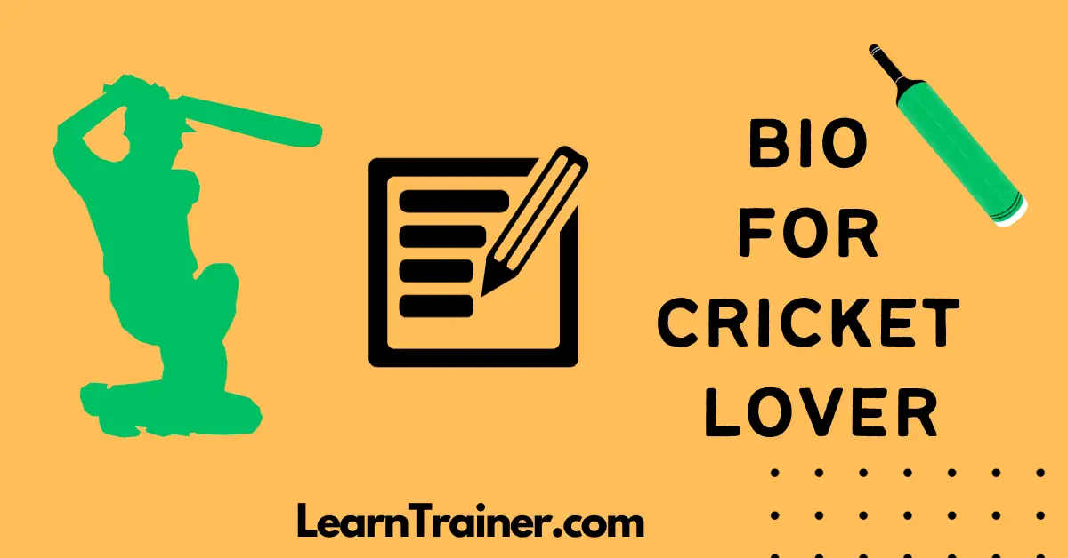 Read more about the article Bio for Cricket Lover