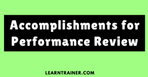 Read more about the article Accomplishments for Performance Review with 15 Examples