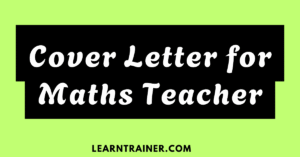 Read more about the article Cover Letter for Math Teacher