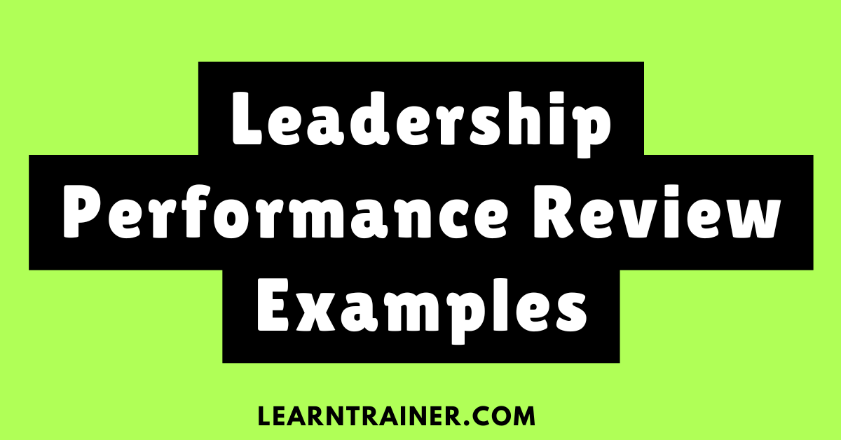 Read more about the article 13 Leadership Performance Review Examples