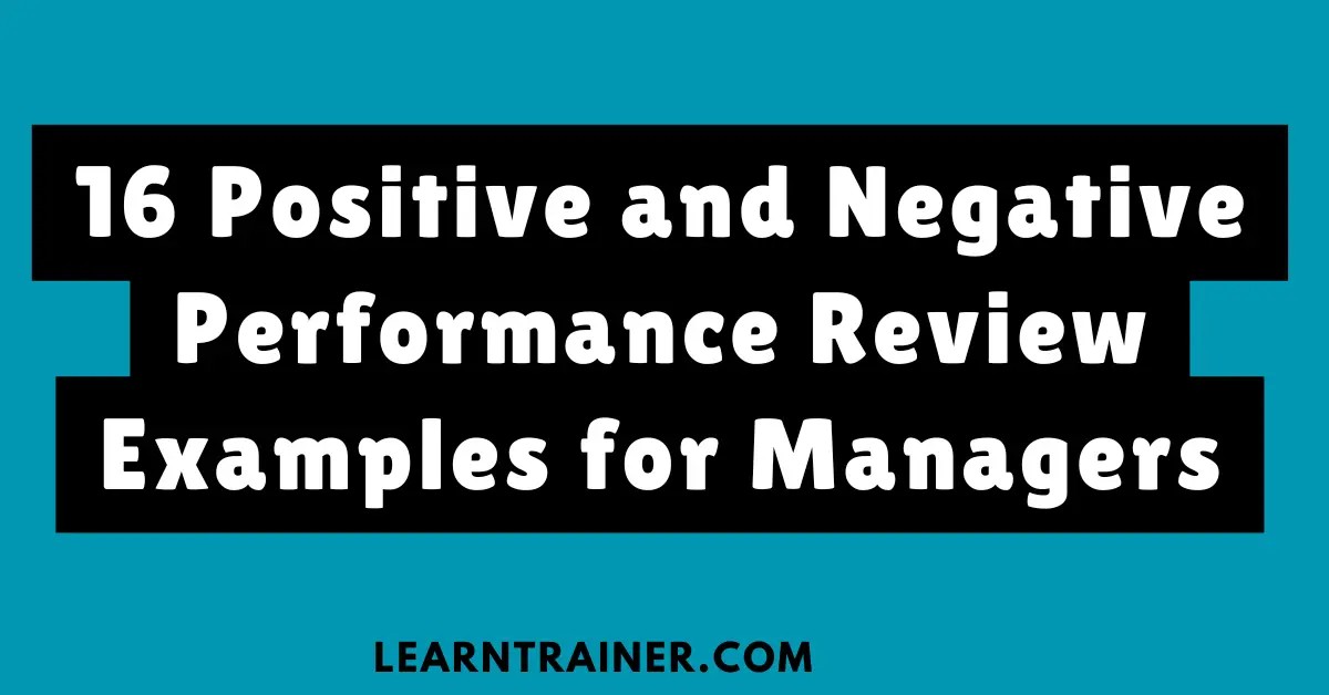 Read more about the article 16 Positive and Negative Performance Review Examples for Managers