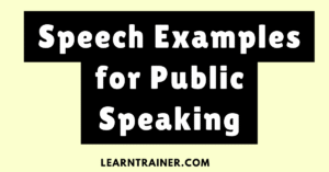 Read more about the article 8 Speech Examples for Public Speaking