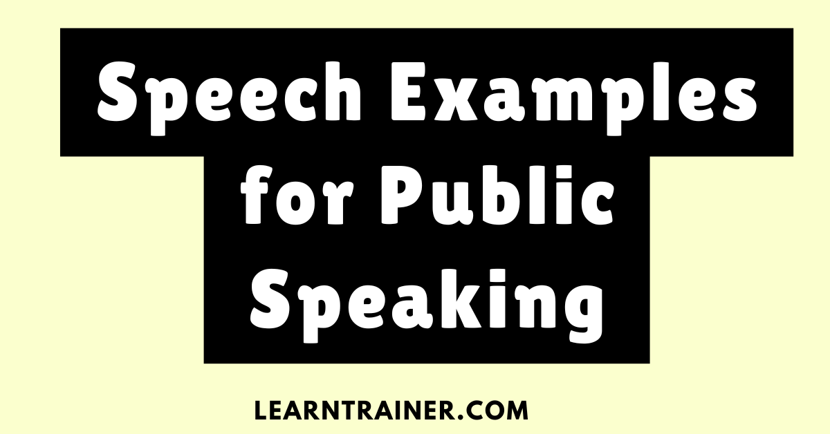 Read more about the article 8 Speech Examples for Public Speaking