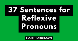 Read more about the article 37 Sentences for Reflexive Pronouns